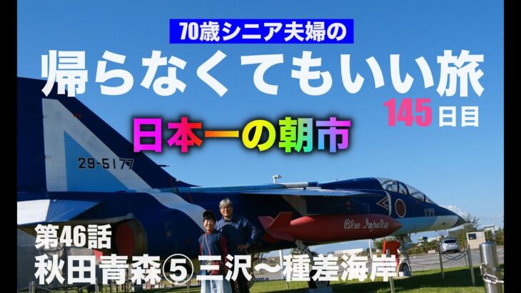 景色に食に感動★シニア夫婦の帰らなくてもいい旅★自作キャンピングカー★日本一周第46話★秋田青森⑤種差海岸・館鼻岸壁朝市