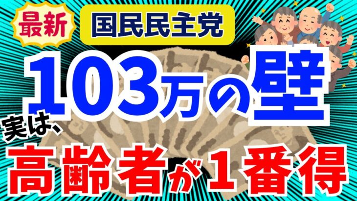 【衝撃の事実】国民民主党・103万の壁で得するのは高齢者・年金生活者！ 【106万の壁・年収の壁・低所得者・2025最新2024】