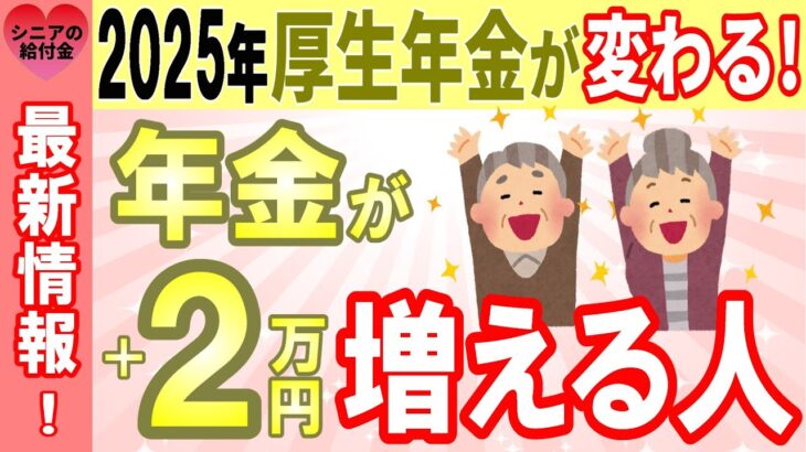 【最新!2025年金改正案】厚生年金が変わる！年金が増える人・減る人   年金の手取が変わる人を分かりやすく解説！【在職老齢年金・厚生年金標準報酬月額の見直し】