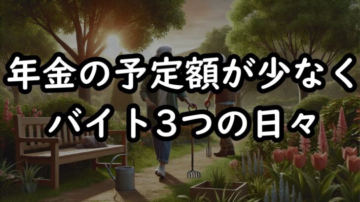 年金の予定額が少なくバイト3つの日々（みずえ 61歳 ）