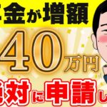 【老後資金】９割が知らない！年金が40万円以上増額される神制度10選！【加給年金/振替加算/付加年金/任意加入】