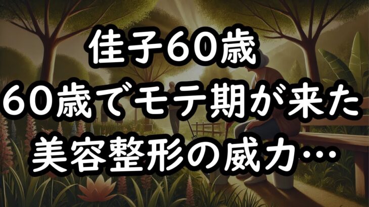 【高齢者の美容 佳子60歳】モテていた頃の私に戻りたい！私が選んだ道は、なんと…