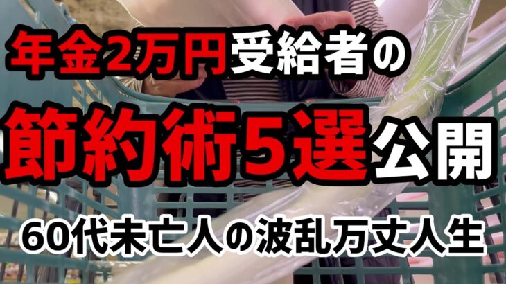 【60代一人暮らし】年金2万円受給者の節約術5選を公開【シニアVlog】