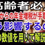 【高齢者必見】2025年からの年金増税が手取り額にどう影響するのか、実際の数値を用いて解説します。