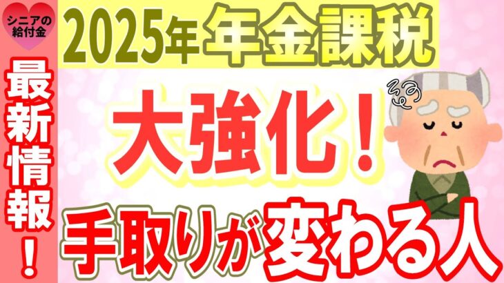 2025年から年金課税が大強化！年金増税であなたの手取…どう変わる？実際の年金受給額を使ってシミュレーション【在職老齢年金・2025年金改正】