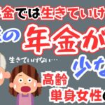 【この年金では生きていけない･･･女性の年金は少ない！】