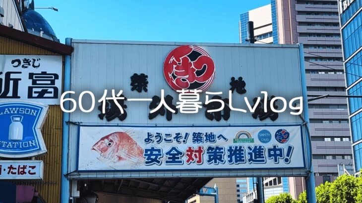 【年金生活】節約しても人生楽しい 築地日帰り散歩 さっぱりチャーハン【60代一人暮らし】#216