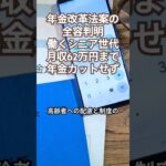 年金改革法案の全容判明、働くシニア世代月収62万円まで年金カットせず　#年金改革法案#高齢者雇用#年金制度#基礎年金