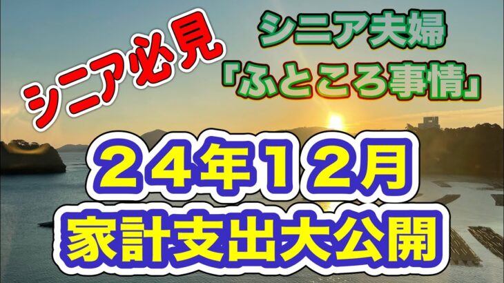 【シニア夫婦生活費公開】６５歳・６４歳シニア夫婦の１２月生活費を公開。#年金#シニア夫婦#NISA投資#ポイ活#老後生活