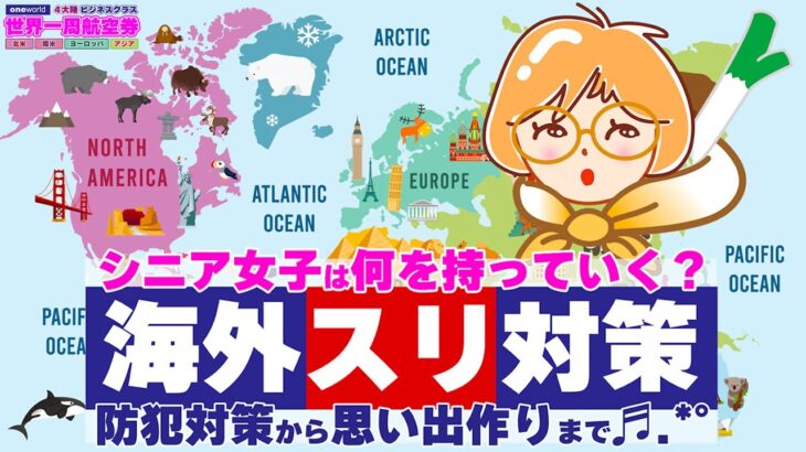 【🌏世界一周✈️】02｜海外スリ対策☆シニア女子は何を持っていく？防犯対策から思い出作りまで♬.*ﾟ100均グッズも！