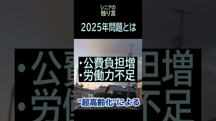 【シニアの独り言】238「2025年問題とは」★夢追いプラン㊹ ‐1★#shorts