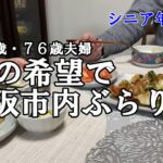 【yuuの家事ライフ】シニア年金生活、７９歳７６歳夫婦、夫の希望で大阪市内ぶらり旅