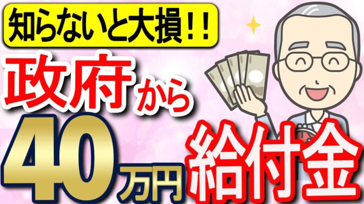 【高齢者への給付金・補助金】政府へ申請して40万円受け取るには…