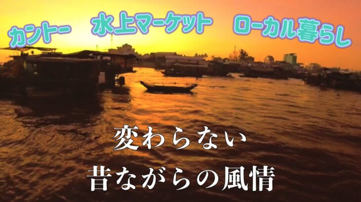 【シニア旅行】カントー　カイラン水上マーケット　単独でボートツアーに参加　ローカル散歩　ベトナム