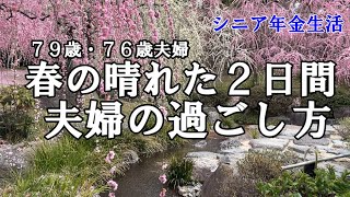 【yuuの家事ライフ】シニア年金生活、７９歳７６歳夫婦、春の晴れた２日間夫婦の過ごし方