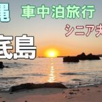 シニア夫婦と犬1匹が自作キャンピングシェルで行く沖縄一周車中泊旅行記15 絶景の宝庫！瀬底島（瀬底ビーチアンチ浜ゴリラチョップ）と名護の夜景をめぐる旅 最後はまさかの流血