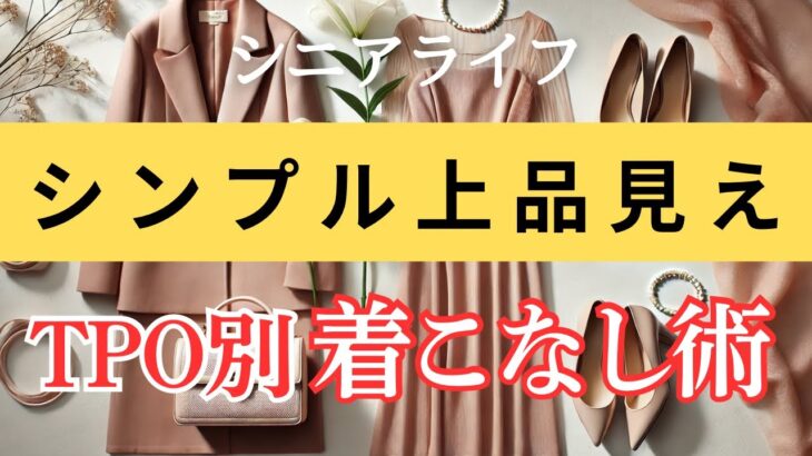 【好印象】シンプルでも上品見え！シニアのためのTPO別着こなし術