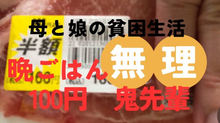 【貧困シニア】我が家の晩ご飯は100円飯/80代の母は年金暮らし。60代の姉はうつ病で無職。私は契約社員#シニアライフ #料理 #グルメ #節約