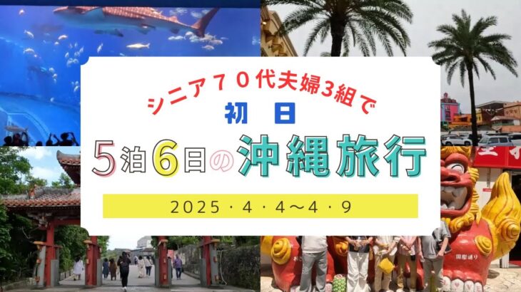シニア７０代夫婦3組で5泊6日の沖縄旅行（初日）