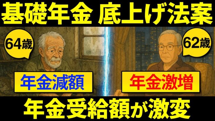 【シニア世代】基礎年金底上げ｜損益分岐点の年齢【50代 60代 70代と年金】シニア世代と資産形成