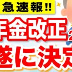 【5月17日最新】年金改革案が閣議決定！4つの改正内容を簡単解説！年金生活にどう影響する？