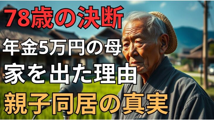 【親子同居の真実】年金5万円の78歳母が1年半で家を出た理由｜老後｜年金｜老後の現実