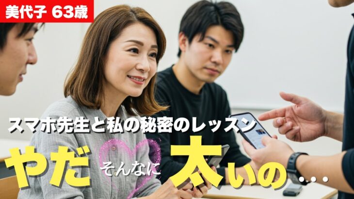 【シニア恋愛】「やだ…そんなに太いの」63歳の私がスマホ教室で