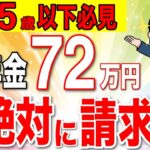 【65歳前にもらえる！】特別支給の老齢厚生年金は絶対に請求して！わかりやすく徹底解説！政府から72万円を減額なしで支給！【定額部分/報酬比例部分/厚生年金】