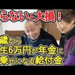 【老後破産】年金＋6万円の終身上乗せ！65歳から一生6万円が年金に上乗せになる給付金【ゆっくり解説】