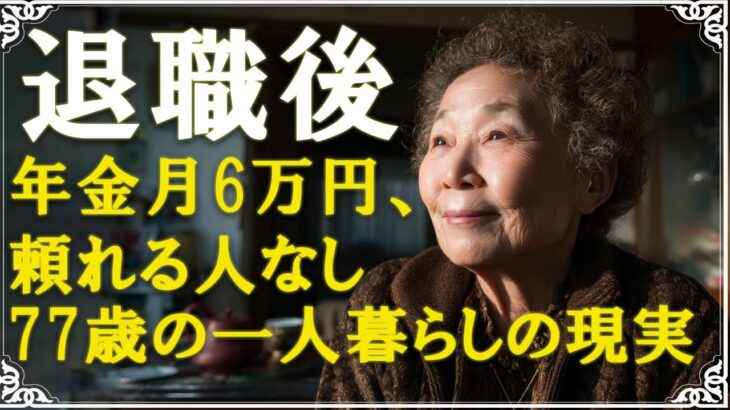 【老後の生活】年金月6万円、頼れる人もいない77歳女性のひとり暮らしの現実 【老後の一人暮らし】