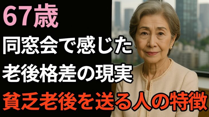 67歳女性、年金8万円で団地暮らしの私が同窓会で見た『老後格差』の現実。老後の差は『運』じゃない。