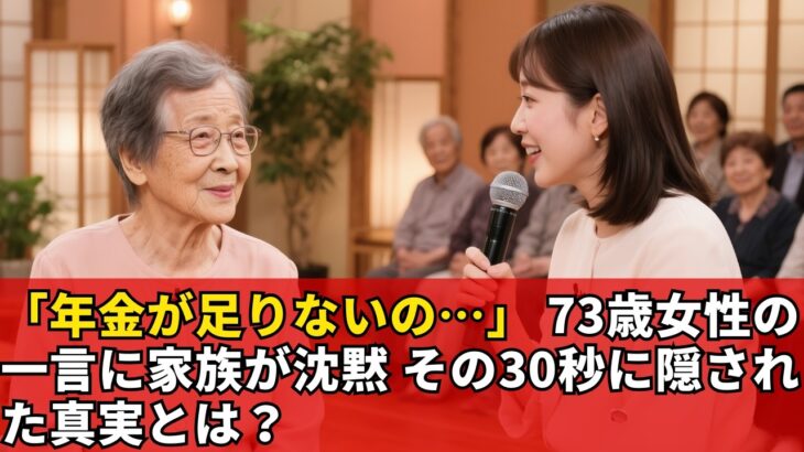 73歳女性の「年金足りない」告白…家族を凍らせた30秒沈黙の衝撃真相とは？【60代以上の方へ／シニア】