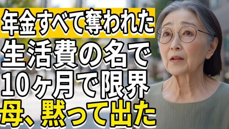 74歳女性、毎月の年金全額を生活費に取られ、同居10ヶ月で家を出た理由。高齢者搾取の現実