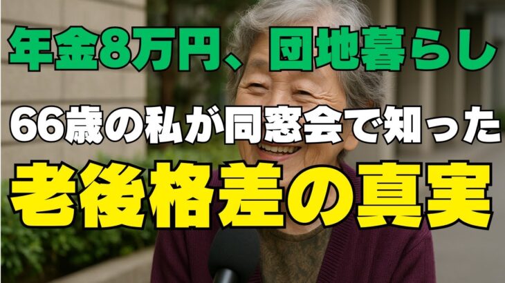 「年金8万円、団地暮らし…66歳の私が同窓会で知った　老後格差の真実　老後は運じゃない