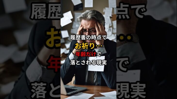 「シニアの声」履歴書の時点でお祈り…年齢だけで落とされる現実 #shorts #老後 #雑学