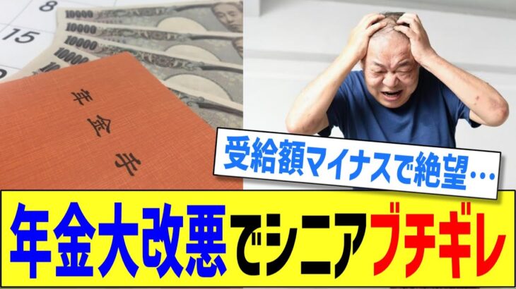 年金大改悪でシニアブチギレ