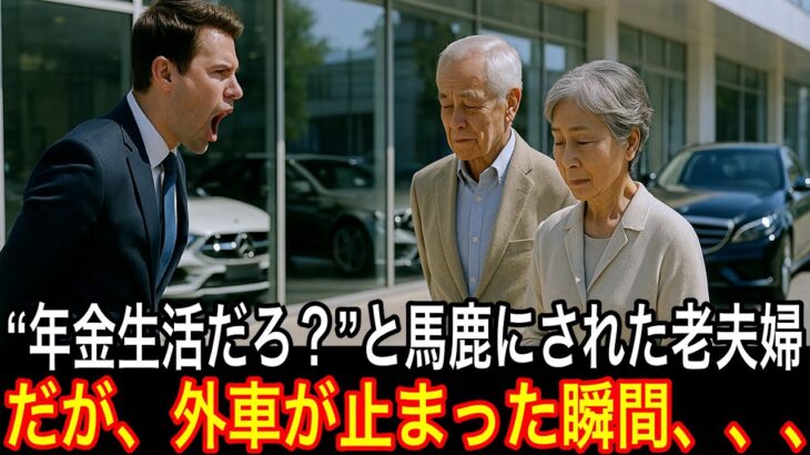 「年金生活者だろ？無視しとけwww」と馬鹿にされた老夫婦。外車が止まった瞬間、【朗読】【シニア】