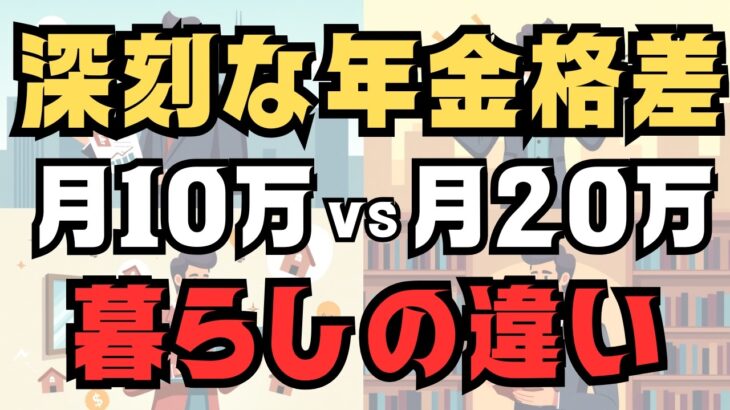 【格差が深刻】年金10万円の生活と20万円の暮らしの違い 7選