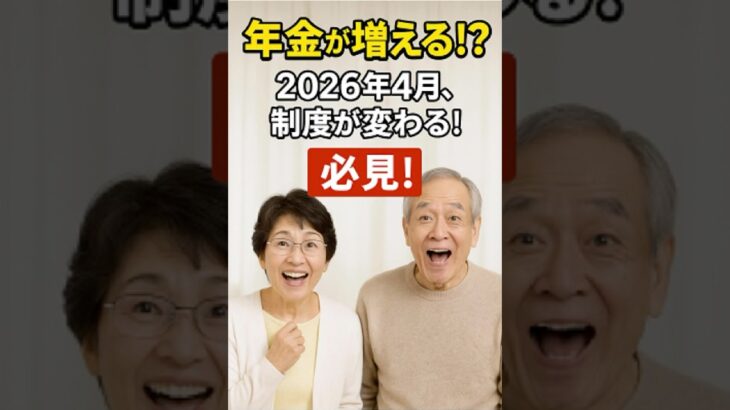 2026年、年金がちょっと増える!? 高収入シニア必見制度改正 #年金 #老後資金 #在職老齢年金 #制度改正 #高齢者雇用 #シニアライフ #お金 #60代 #70代 #金融教育 #知らなきゃ損