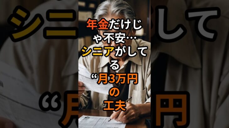 年金だけじゃ不安…シニアがしてる“月3万円”の工夫 #定年後　 #60代