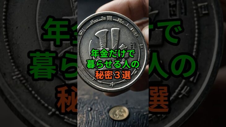 年金だけで暮らせる人の秘密３選！ #老後 #老後生活  #雑学 #健康 #シニア #年金 #60代 #70代 #50代 #shorts #ショート