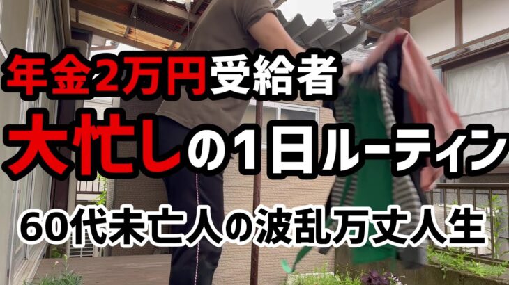 【60代一人暮らし】年金2万円受給者　大忙しの1日ルーティン【シニアVlog】