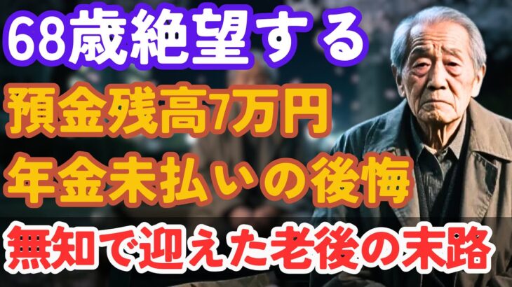 【老後の知恵箱】 年金未払いで老後、借金に陥った68歳男性「年金未払い79万9千人の実態」 – 死んだ方が楽だったのに…彼は生き続けるという最も辛い選択をした… 【長生きの知恵】
