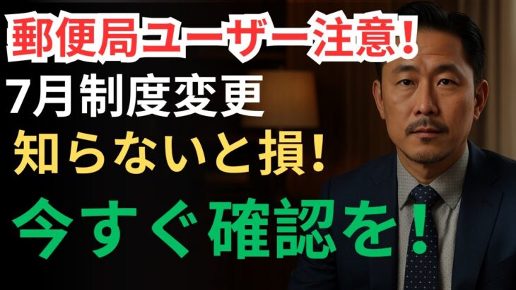 【緊急通知】7月1日からゆうちょ・農協口座がこう変わります！ 知らないと損！7月から変わる老後の口座管理