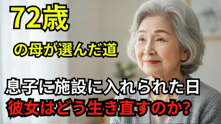 72歳、女性、年金生活者。『息子に施設に入れられた母、孤独な日々に希望を見つけた瞬間』【60代以上の方へシニア人生相談】