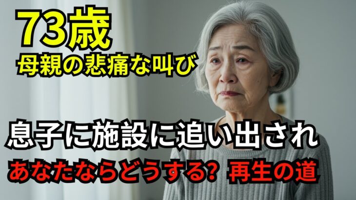 73歳、女性、年金生活者『息子に施設に追い出され、孤独な日々が続く…心の叫び』【60代以上の方へシニア人生相談】