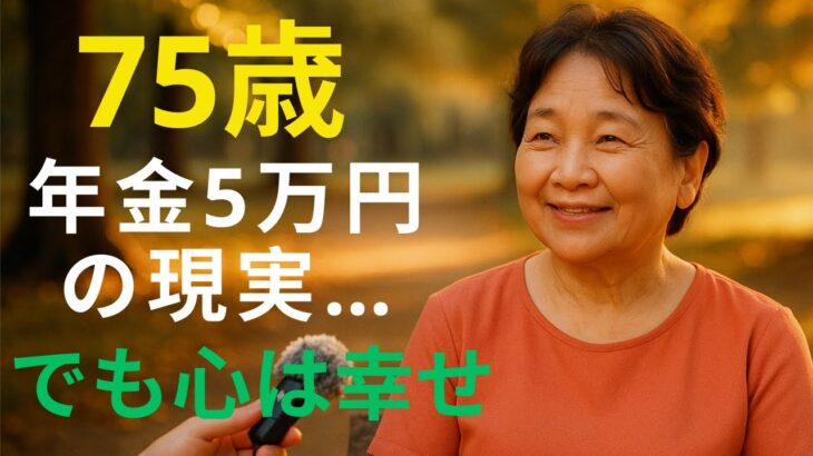 【75歳一人暮らし】年金5万円で楽しく幸せに暮らす 公園で語る希望と絆の物語【老後の現実・シニア】