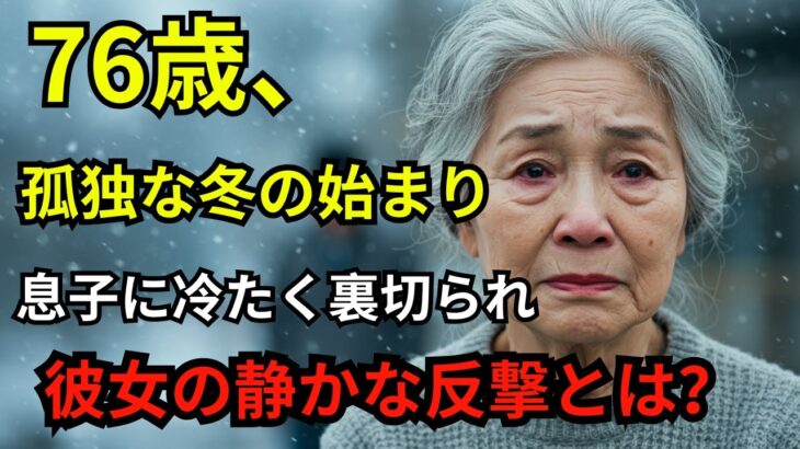 76歳女性、年金12万円の孤独な冬。『息子に裏切られた悲痛な叫び』【60代以上の方へシニア人生相談】