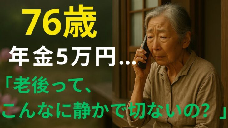 【76歳一人暮らし】年金月5万円…厳しい老後の現実と静かな希望【老後の生活・シニア】