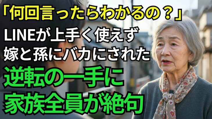 【80歳女性】スマホが使えず嘲笑され家族行事からも排除される私…しかし、ある決断が世間を揺るがせた。家族全員、青ざめました。【シニアライフ】